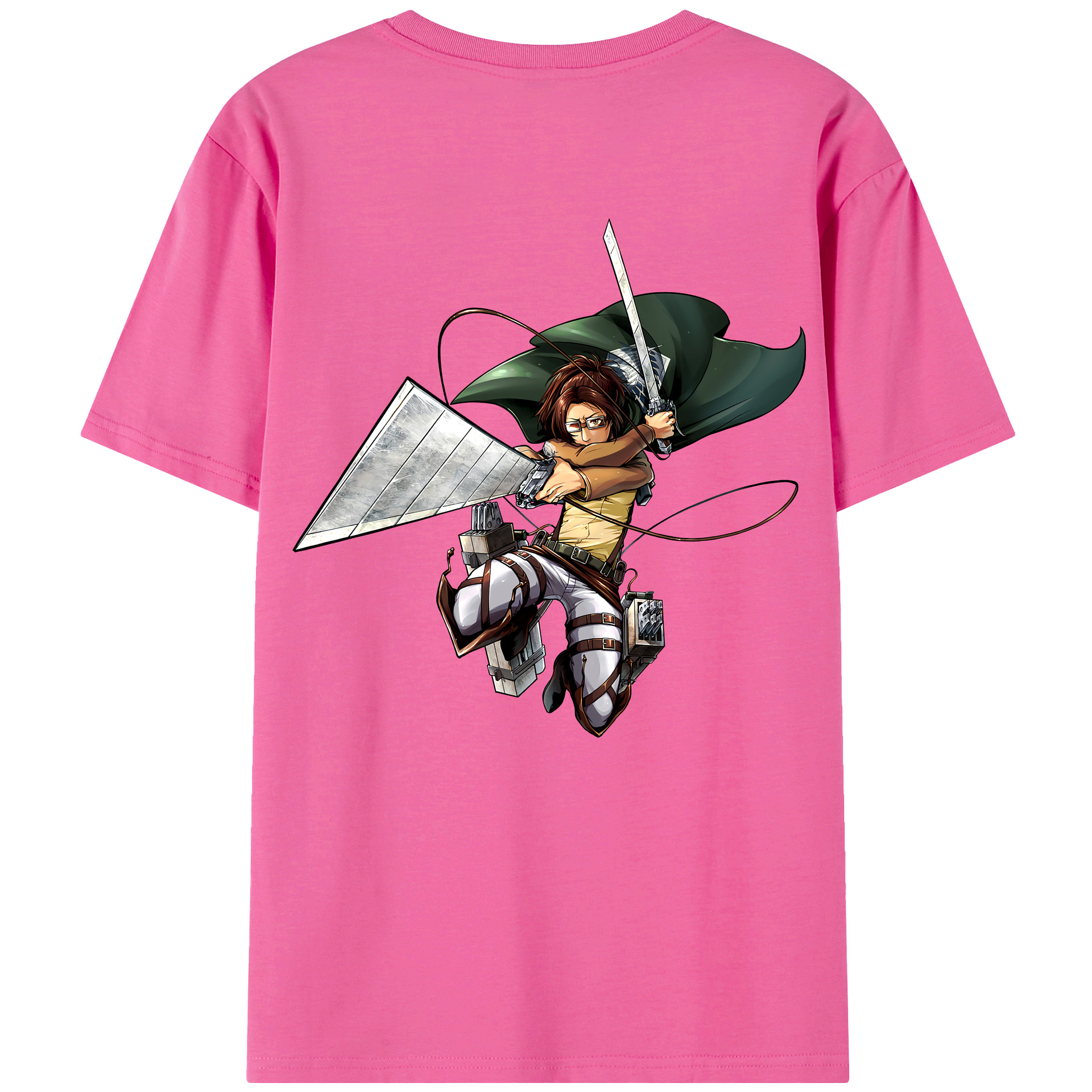 （画像用） 進撃の巨人 ハンジ·ゾエ Attack on Titan Hanji Zoe レディース半袖Tシャツ(バックプリント)